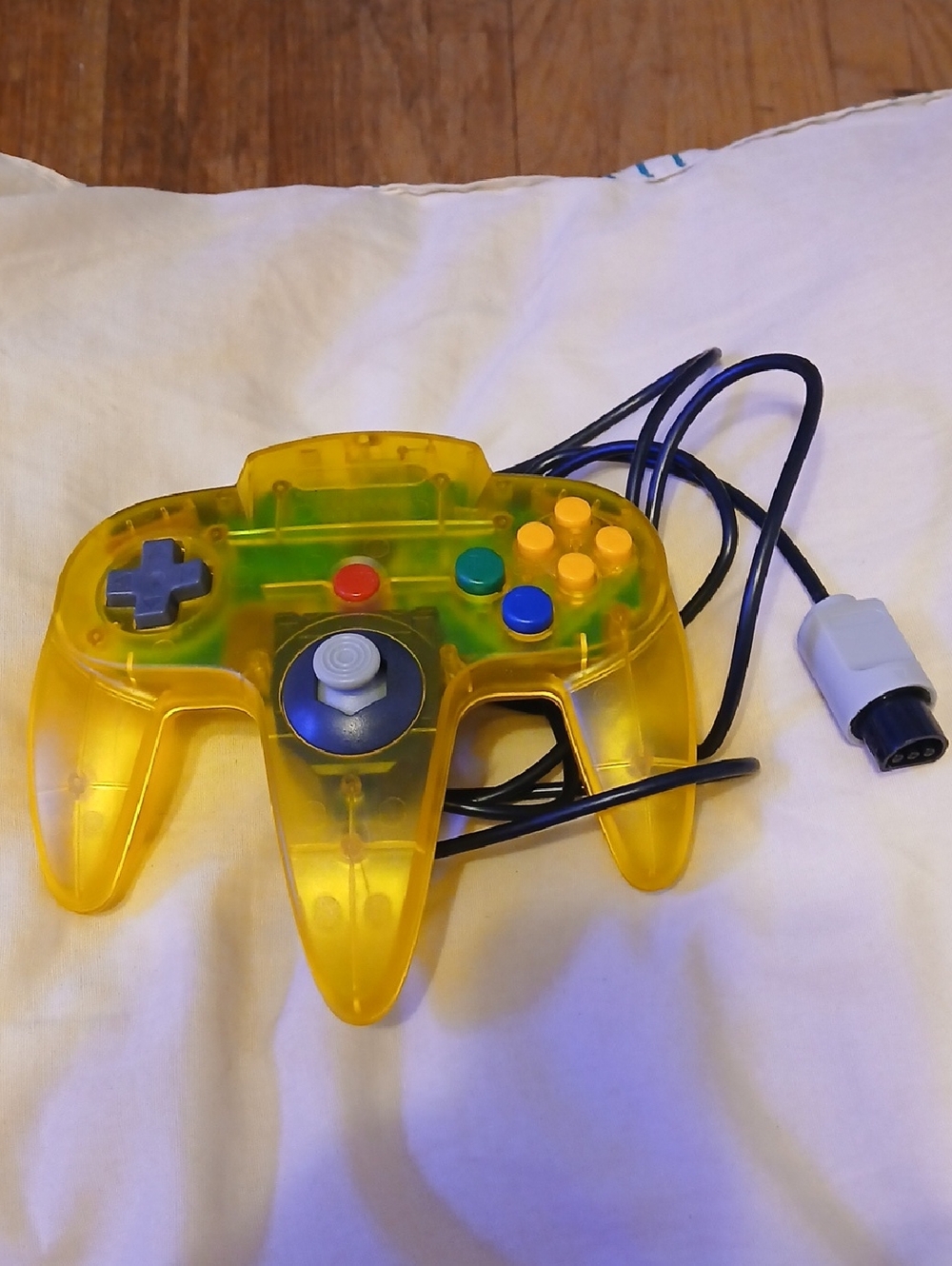 Nintendo 64 Yellow Transparent Controller - Replacement Gamepad